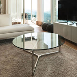 Dulles Glass 48 inch Round 3/8 inch Thick Tempered Glass Table Top, Clear